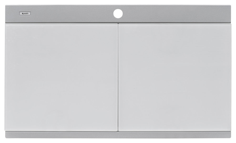 34 inch Workstation Granite Composite Sink - Silver Gray - RVG1350GR