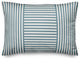 Blue Patchwork Stripe 14x20 Lumbar Pillow
