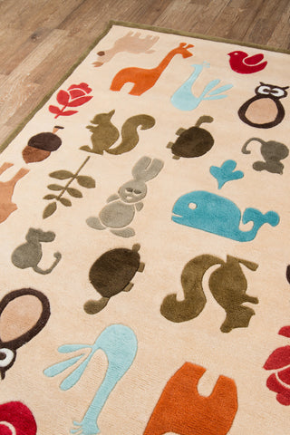 Momeni Lil Mo Whimsy Lmj-2 Ivory Area Rug, 4'x6'