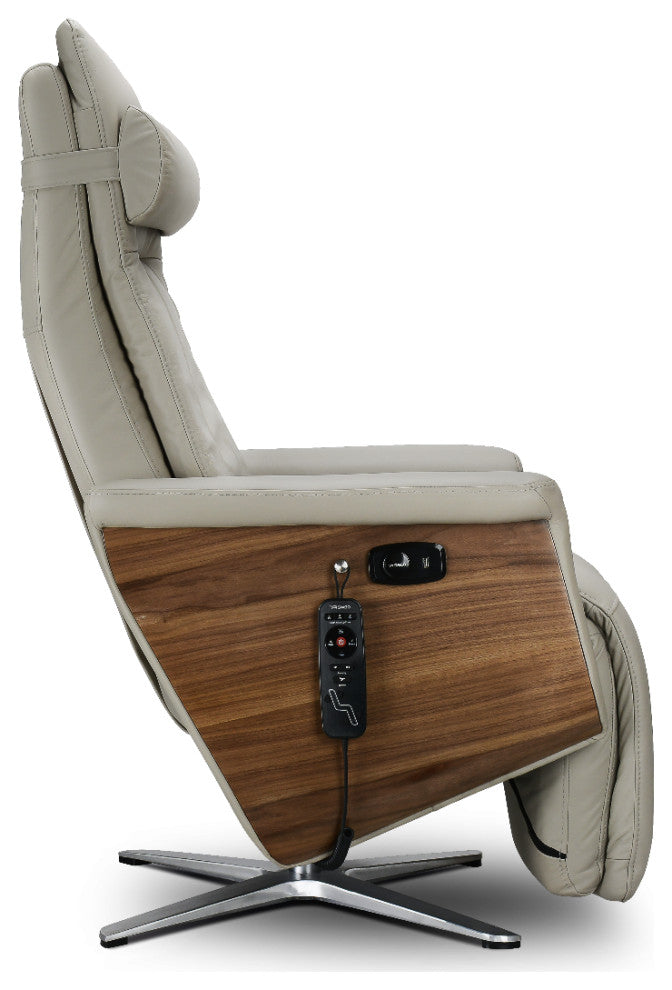 Svago Swivel Zero Gravity Recliner Chair, Taupe