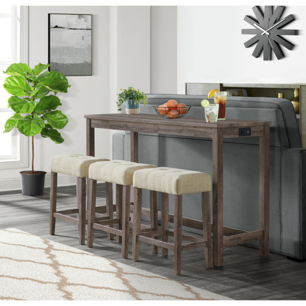 Picket House Turner Multipurpose Bar Table Set, Gray
