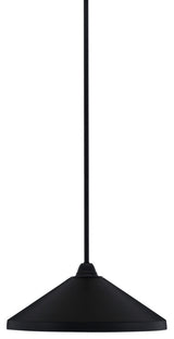 Paramount Mini Pendant, Matte Black, 14" Matte Black Metal Shade