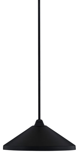 Paramount Mini Pendant, Matte Black, 14" Matte Black Metal Shade