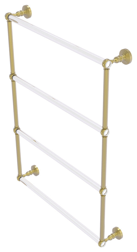 Pacific Grove 4 Tier 24" Ladder Towel Bar with Twist Accents, Satin Brass