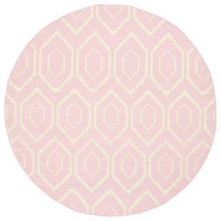 Safavieh Dhurries Dhu556C Geometric Rug, Pink/Ivory, 8'0"x8'0" Square