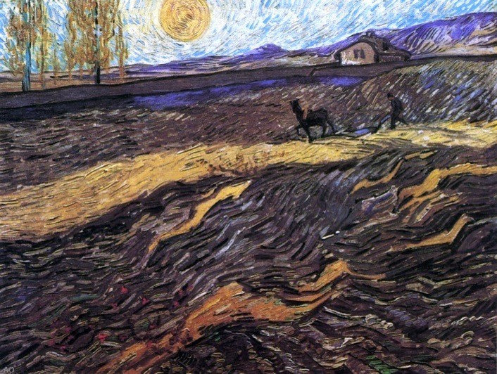 Vincent Van Gogh Enclosed Field With Poughman Wall Decal