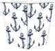 Vintage-Style Anchor Wastepaper Basket, White