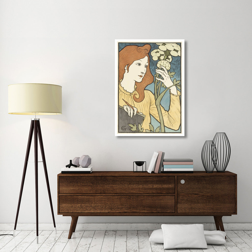 "Salon des Cent" Digital Paper Print by Eugene Samuel Grasset, 33"x46"