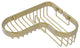 Corner Combination Shower Basket, Satin Brass
