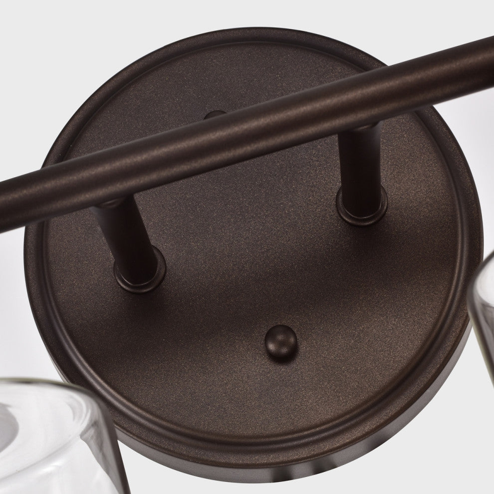 Karson Transitional 4 Light Oil Rubbed Bronze Bath Vanity Fixture 30" Wide