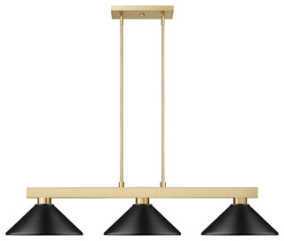 Z-Lite 152-MMB Cobalt 3 Light 50"W Linear Pendant - Modern Gold
