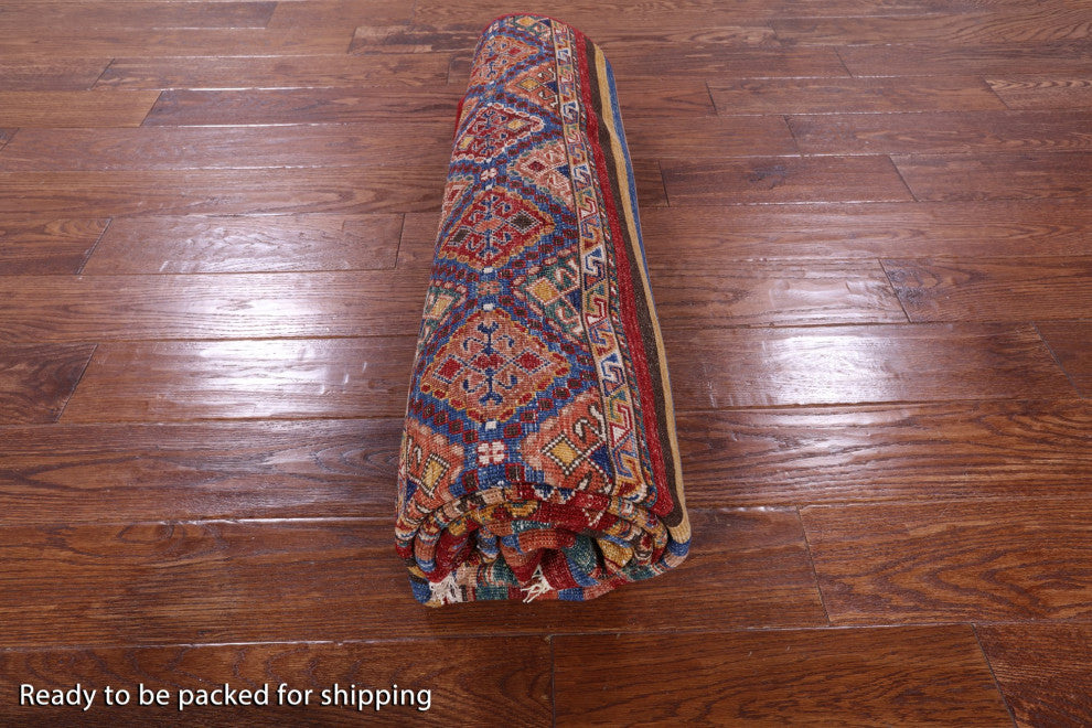 Handmade Khorjin Super Kazak Wool Rug 5' 7" X 7' 9" Q10451