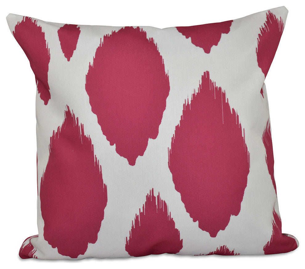 Abstract Decorative Pillow, Fushia, 20"x20"