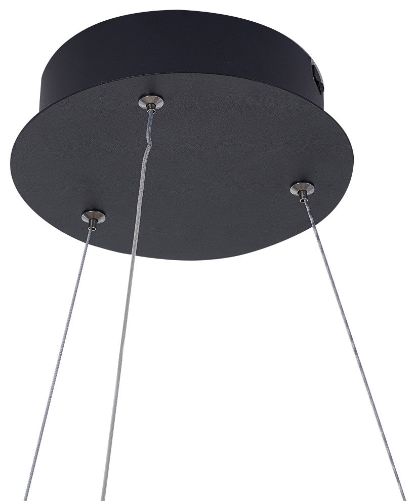 Metal and Acrylic "Y" Shaped Frame LED Light Fixture, Black