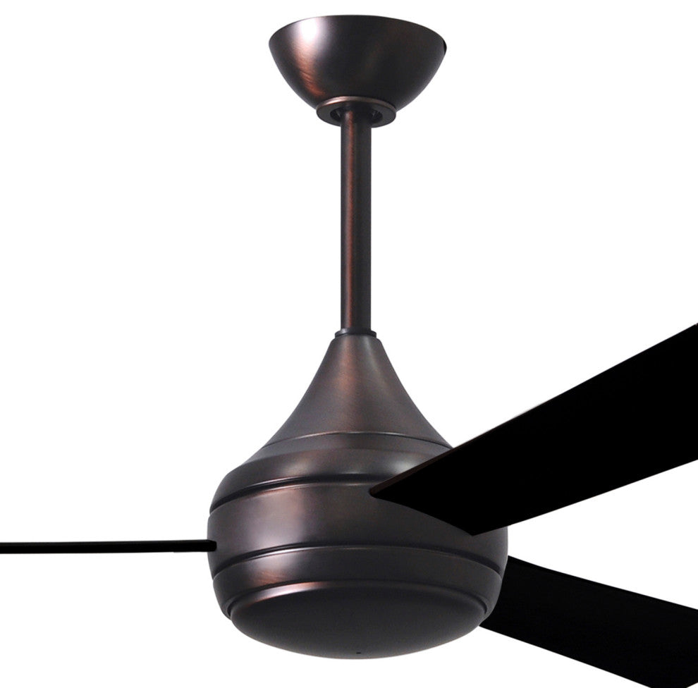 Donaire Paddle Fan Integrated LED, Brushed Bronze, Matte Black Blades
