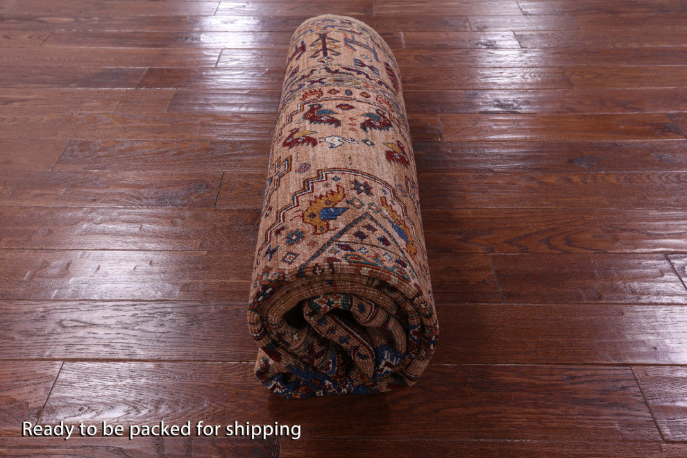 Persian Gabbeh Tribal Handmade Wool Rug 5' 7" X 8' 5" Q9975