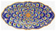 Deruta Ceramiche Sberna Penna di Pavone 24X13" Scalloped Long Oval Platter, Blue
