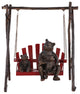Bear and Cubs on Porch Swing