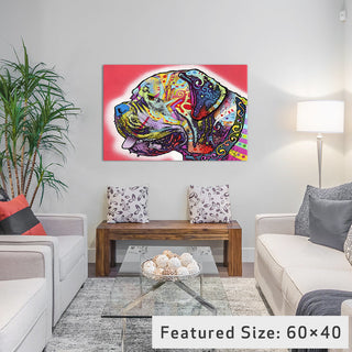 "Profile Mastiff" Wrapped Canvas Art Print, 40x26x1.5