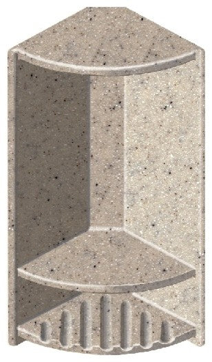 Decor 6"x14-1/2" Double Corner Shelf, Desert Earth