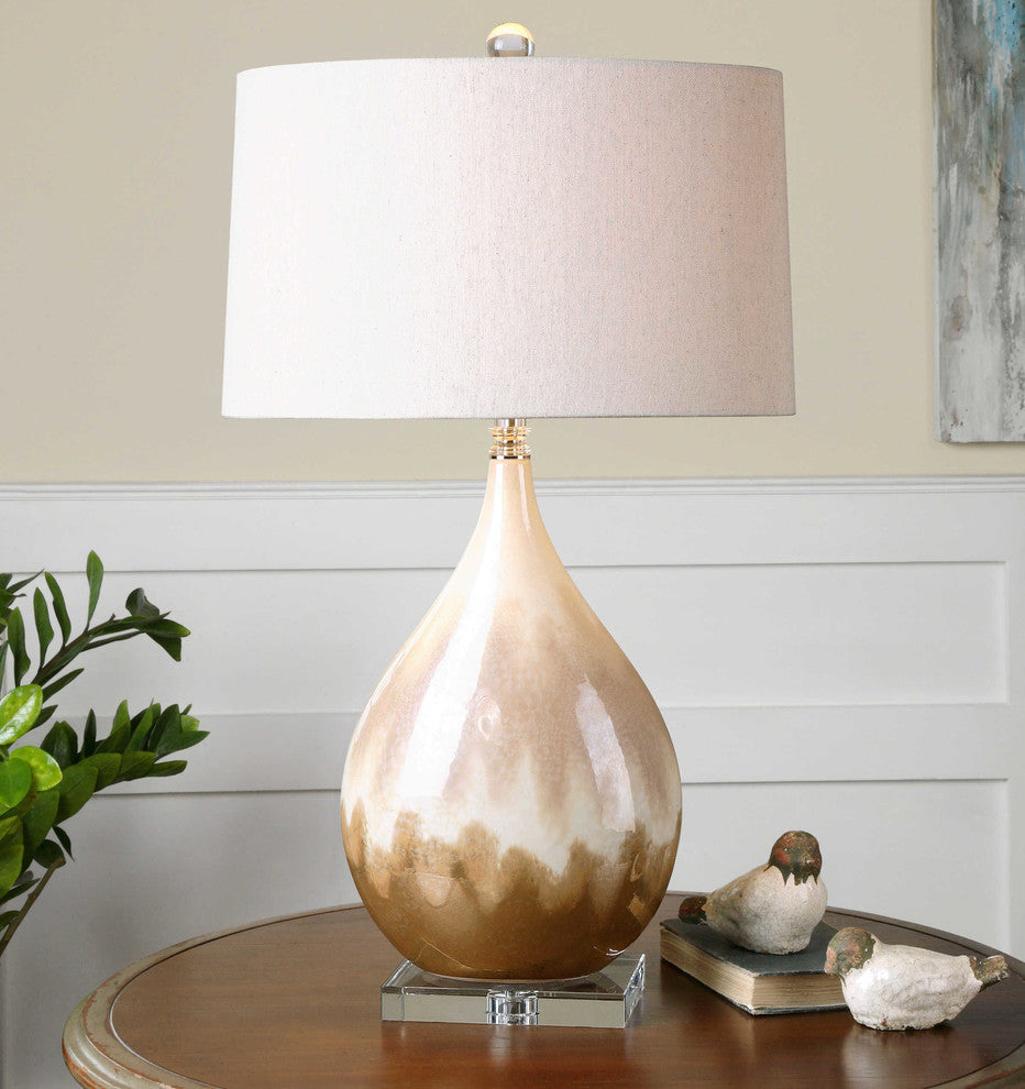 Flavian Glazed Ceramic Lamp By Designer Jim Parsons