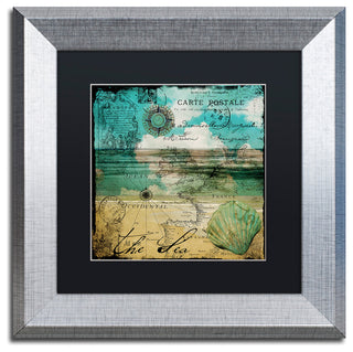 Color Bakery 'Ocean Clouds II' Matted Framed Art, Silver Frame, Black Mat, 11x11