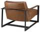 Modern Brown Seg Upholstered Vinyl Accent Chair