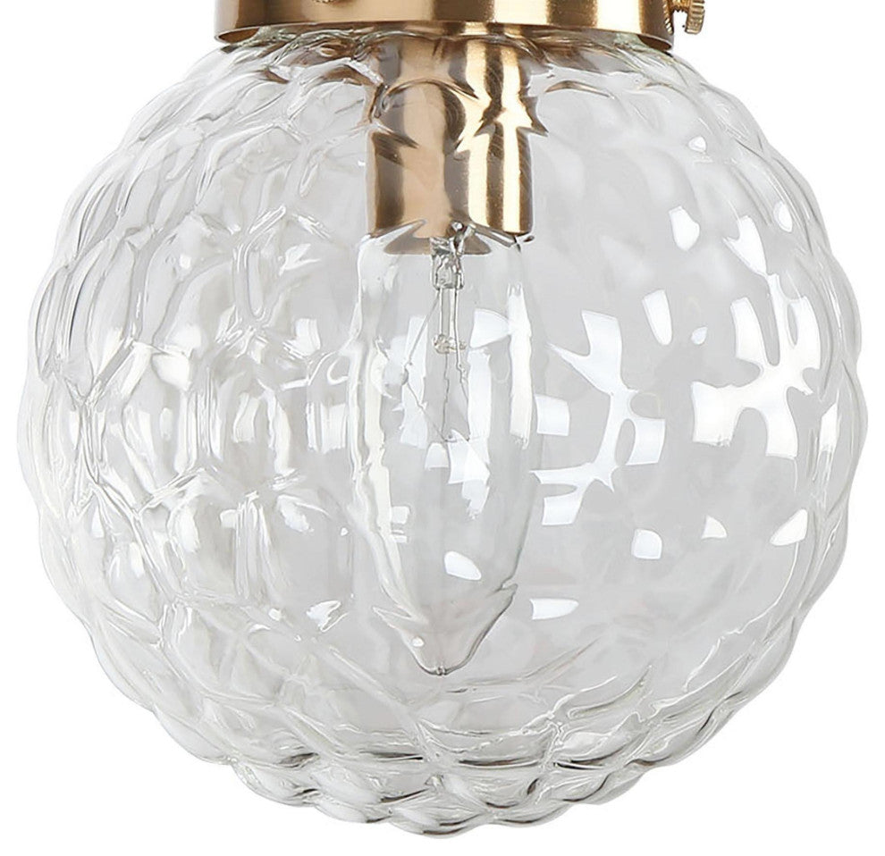 LNC Astrid Black and Gold Modern Textured-Glass Wall Sconce, 1 Light