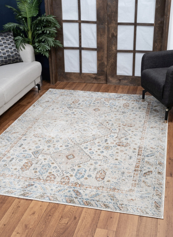 Generations GEN7002 Ivory 7 ft. 10 in. x 10 ft. 3 in. Area Rug
