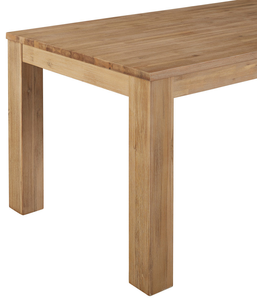 Bedford KD 75" Rect. Dining Table Square Legs, Brushed Smoke