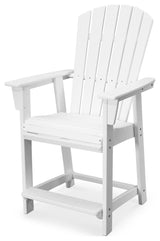POLYWOOD Nautical Adirondack Counter Chair, White