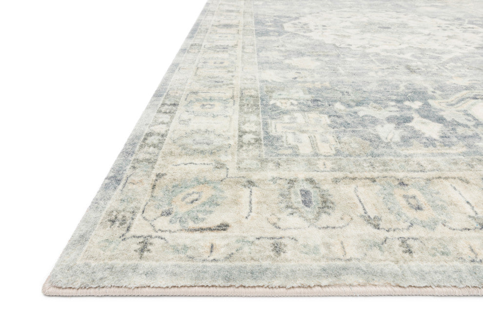Loloi II Rosette Denim / Fog Plush Area Rug, 5'-0" X 7'-6"