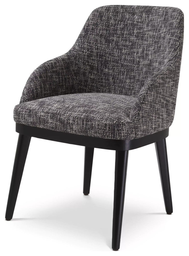 Upholstered Classic Dining Armchair | Eichholtz Costa, Black