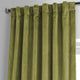Signature Plush Velvet Blackout Curtain Single Panel, Jalapeno Green, 50wx96l