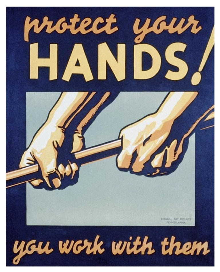 "Protect your hands" Digital Paper Print by Robert Muchley, 18"x22"