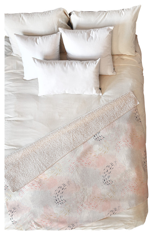Little Arrow Design Co Abstract Watercolor Pastel Fleece Throw Blanket