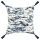 Stonework 22" Cotton Linen Blend Throw Pillow, Denim Blue