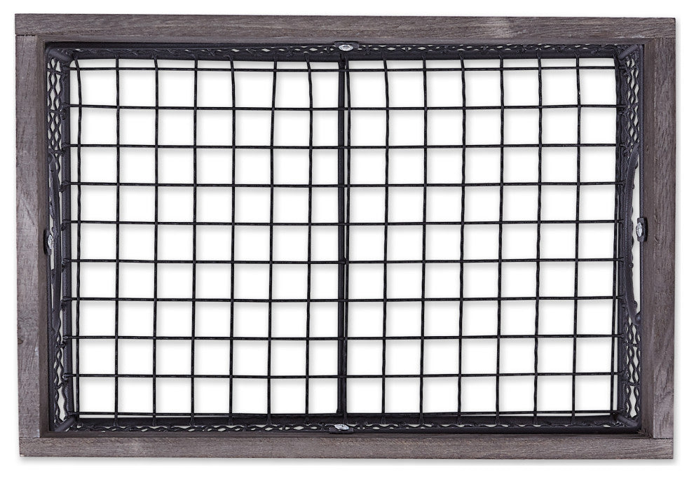DII Asst Antique Silver Finish Farmhouse Basket (Set of 3)