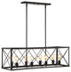 Galax 39" 8-Light Adjustable Iron Farmhouse LED Pendant, Bronze by JONATHAN Y
