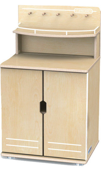 Truemodern, Play Kitchen Cupboard, Anodized Aluminum