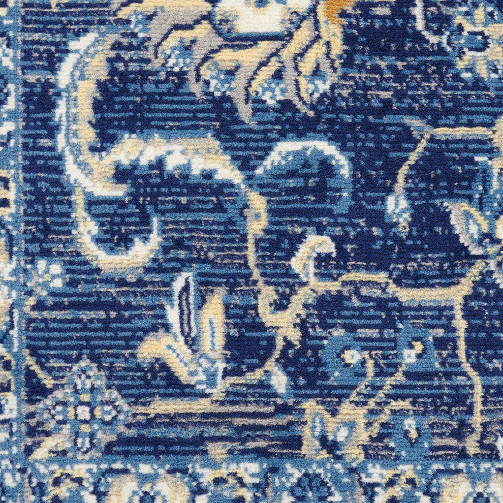 Nourison Grafix 7' x 10' Navy Vintage Indoor Area Rug