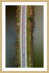 "Lanes Across Water" Framed Print by Karolis Janulis