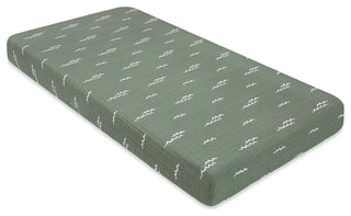 Crib Sheet, GOTS Certified Organic Muslin Cotton, Ocean Waves