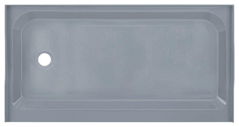 Voltaire 48"x36" Single-Threshold, Center Drain, Shower Base, Gray