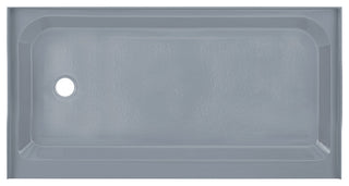 Voltaire 48"x36" Single-Threshold, Center Drain, Shower Base, Gray