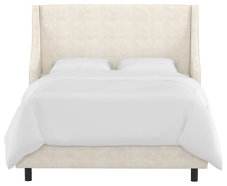 Wingbacl Bed, Linen Talc, Queen