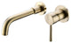 Wall Mount Single Handle Bathroom Sink Faucet, Brushed Gold