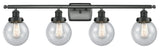 INNOVATIONS LIGHTING 916-4W-BK-G204-6-LED Beacon 3 Light Bath Vanity Light