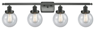 INNOVATIONS LIGHTING 916-4W-BK-G204-6-LED Beacon 3 Light Bath Vanity Light