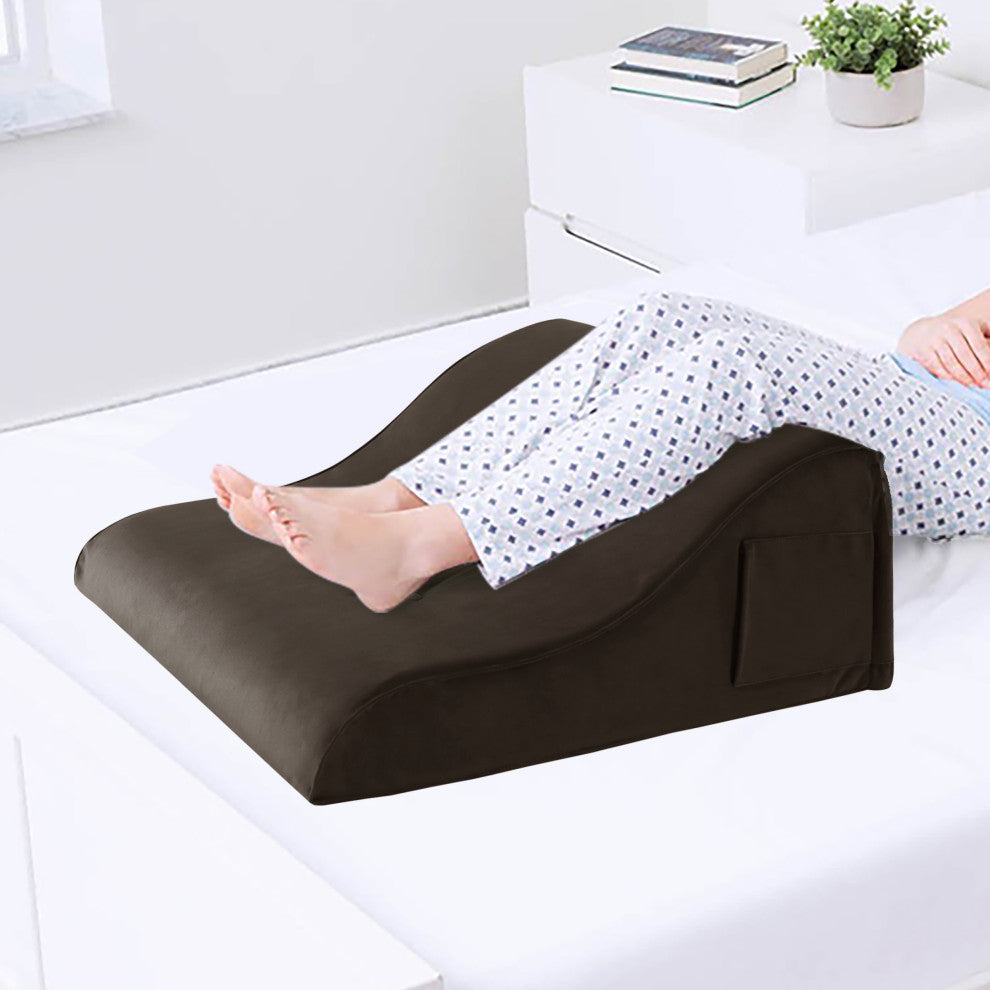 Reading Pillow Bed Foam Wedge Adult for Back Support, Brown, 18x9x21